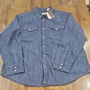 Levi's Indigo Denim Shirt with Snap Buttons